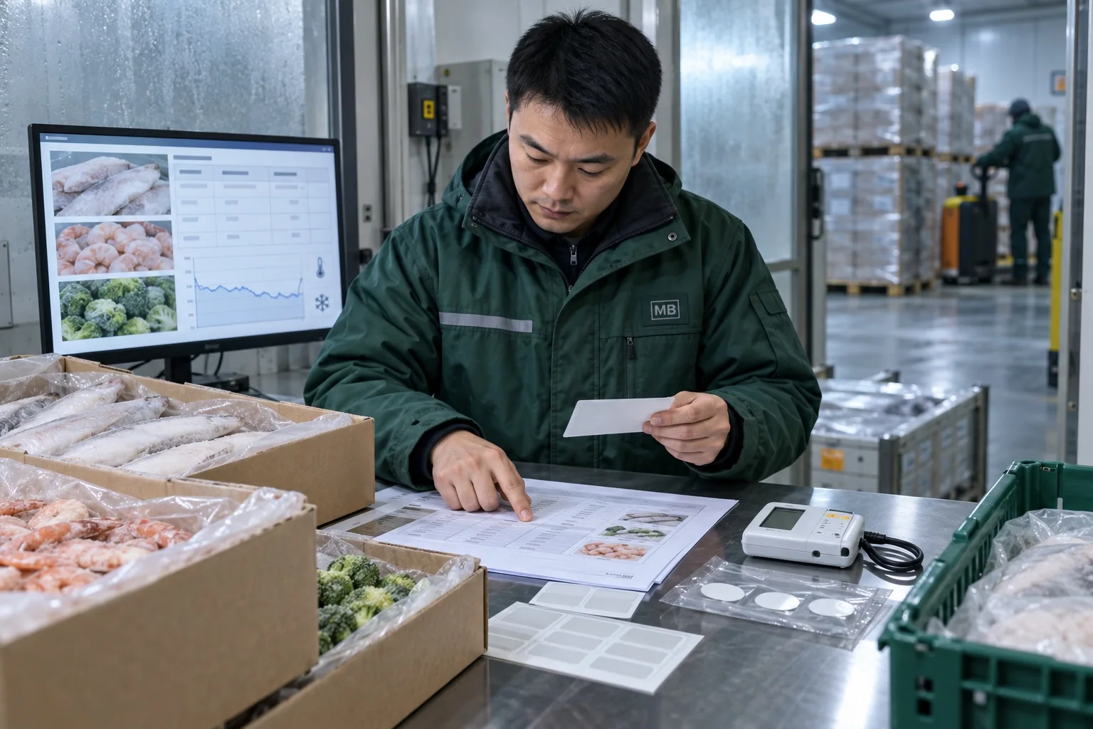 冷冻食品出运前核对产品资料、温度要求和冷链记录